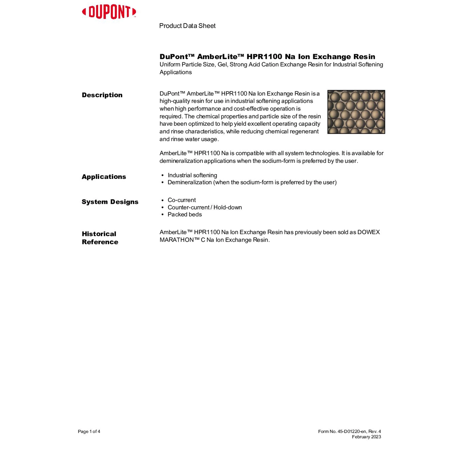 AMBERLITE HPR1100 Na -5FT3 DRUM