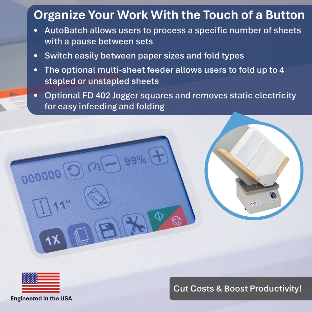FD 38Xi Fully-Automatic Touchscreen Document Folder